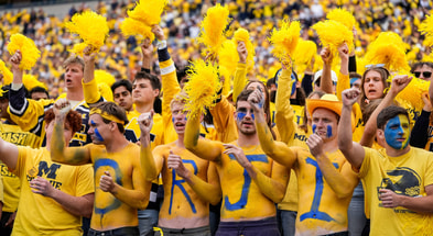 Michigan fans student section the big house tunnel