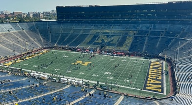 Michigan press box