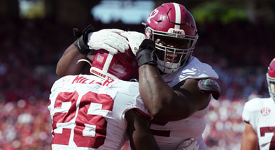 Alabama RB Jam Miller and OL Tyler Booker