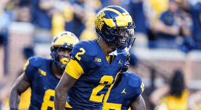 Michigan Wolverines football cornerback Will Johnson had a 42-yard pick-six in a win over USC. (Photo by Junfu Han / USA TODAY NETWORK via Imagn Images)