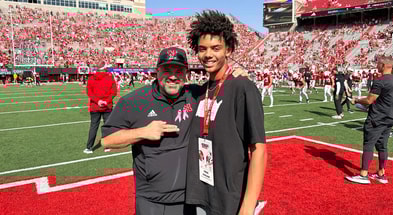 2027 QB Trae Taylor at Nebraska with Coach Matt Rhule