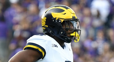 Michigan Wolverines football EDGE Josaiah Stewart was a key addition for the Wolverines. (Photo by Lon Horwedel / TheWolverine.com)