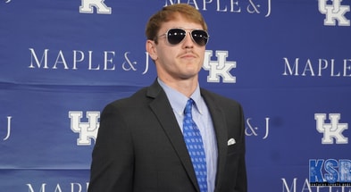 Travis Perry on the Blue Carpet at Big Blue Madness - Katie Hutchison