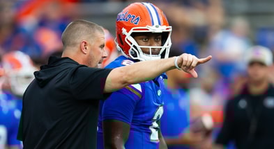 Billy Napier, DJ Lagway, Florida Gators - © Doug Engle/Gainesville Sun / USA TODAY NETWORK