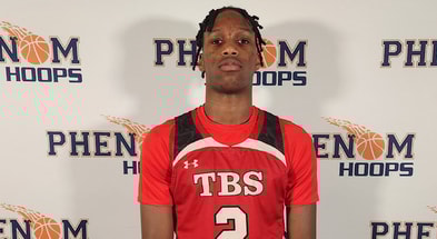 South Carolina basketball recruiting target King Gibson, a 2027 four-star shooting guard. (photo credit - Phenom Hoop Report)