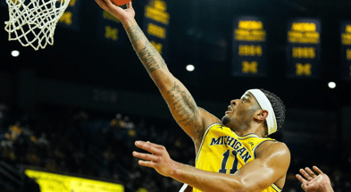 Michigan Wolverines basketball guard Roddy Gayle Jr. has struggled in recent weeks. (Photo by Junfu Han / USA TODAY NETWORK via Imagn Images)