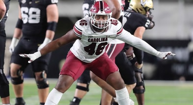 South Carolina EDGE Bryan Thomas Jr. celebrates during the win over Vanderbilt (Photo: CJ Driggers | GameccockCentral.com)
