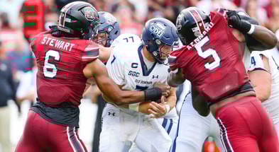 South Carolina football dynamic defensive end duo Kyle Kennard and Dylan Stewart. Photo by: Katie Dugan | GamecockCentral