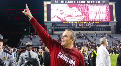 South Carolina head coach Shane Beamer after a win this season  (Katie Dugan/GamecockCentral)