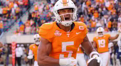 Tennessee wide receiver Bru McCoy. Credit: Angelina Alcantar/News Sentinel / USA TODAY NETWORK via Imagn Images