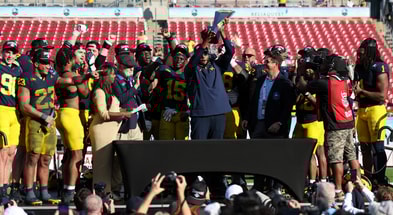 Sherrone Moore after ReliaQuest bowl win