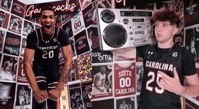 South Carolina basketball commitments Hayden Assemian and Eli Ellis (Photos by Gamecock MBB)