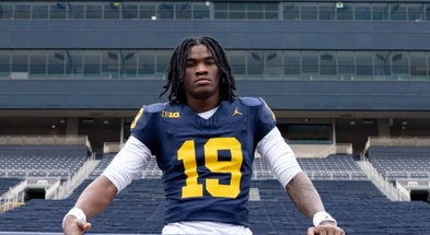 Michigan quarterback Bryce Underwood is off and running this spring. (Photo by Bryce Underwood / Instagram)