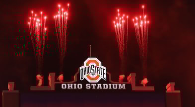 Ohio Stadium by Mick Walker -- Lettermen Row --