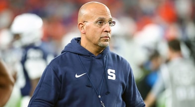Penn State Nittany Lions head coach James Franklin before the Fiesta Bowl against the Boise State Broncos at State Farm Stadium. (Mandatory Credit: Mark J. Rebilas-Imagn Images)