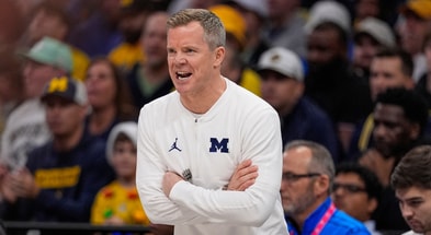 Michigan Wolverines basketball head coach Dusty May is in his first season in 2024-25. (Photo by Jim Dedmon-Imagn Images)