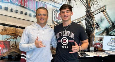 trent seaborn and south carolina coach shane beamer