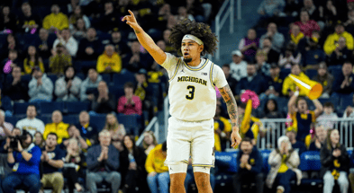 Michigan Wolverines basketball point guard Tre Donaldson played one of his best games in weeks in a win over Purdue. (Photo by Junfu Han / USA TODAY NETWORK via Imagn Images)