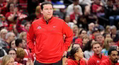 Ohio State head coach Kevin McGuff looks on during a game against Nebraska. (Photo by Adam Cairns/Columbus Dispatch)