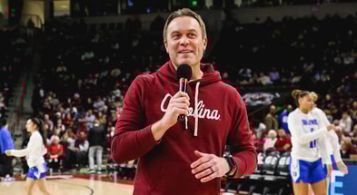 South Carolina AD Jeremiah Donati is pictured at a basketball game (Photo: Katie Dugan | GamecockCentral.com)