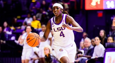 No. 5 LSU's Flau'jae Johnson is listed as questionable vs. No. 3 Texas (Photo: LSU Athletics)