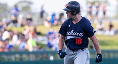 Auburn catcher Ike Irish