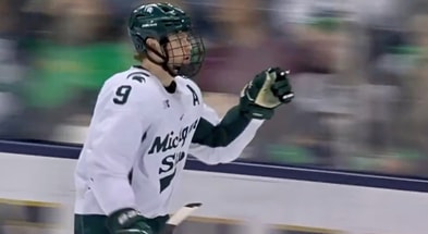 Matt Basgall helped lead Michigan State to its second straight Big Ten Championship, Saturday with a victory over Notre Dame.