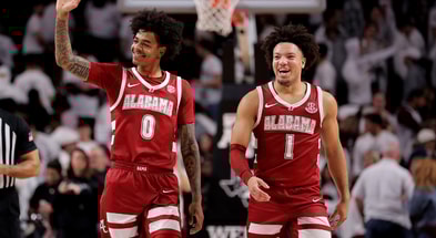 Alabama guards Labaron Philon and Mark Sears