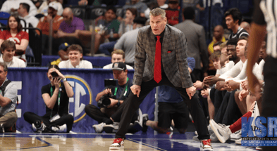 Oklahoma coach Porter Moser during the Sooners' SEC Tournament first-round game - Dr. Michael Huang, Kentucky Sports Radio