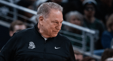 Michigan State Spartans head coach Tom Izzo in the first half against the Oregon Ducks at Gainbridge Fieldhouse. - Trevor Ruszkowski, USA TODAY Sports