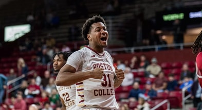 Transfer portal forward Elijah Strong. Photo credit: Eddie Shabomardenly | Boston College Athletics