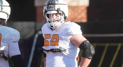 Tennessee offensive lineman Sam Pendleton. Credit: Caitie McMekin/News Sentinel / USA TODAY NETWORK via Imagn Images
