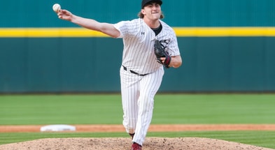 South Carolina Gamecocks pitcher Brandon Stone during an NCAA baseball game against Tennessee at Founders Park in Columbia, S.C., on March 29, 2025. (Katie Dugan/GamecockCentral.com)