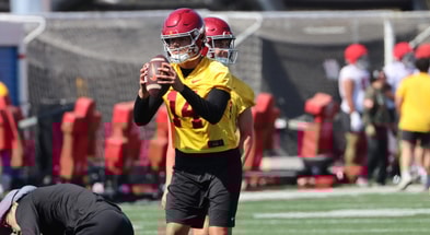 USC quarterback Jayden Maiava during a spring practice with the Trojans
