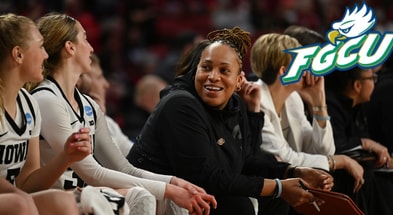 Iowa assistant coach Raina Harmon on the bench during a game against Murray State. (Photo by Dennis Scheidt)