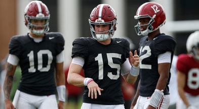 Alabama QBs Austin Mack, Ty Simpson, Keelon Russell