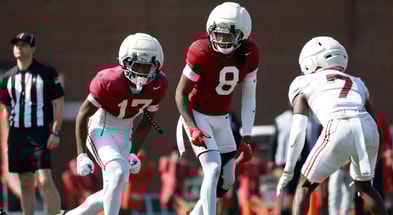 Alabama WRs Lotzeir Brooks and Jalen Hale
