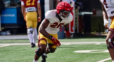 USC defensive end Elijah Newby during a spring practice with the Trojans