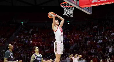 South Carolina basketball transfer portal commitment Mike Sharavjamts. Photo by: Anna Fuder | Utah Athletics