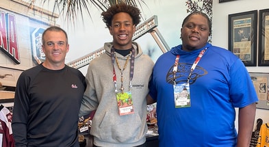 KJ Green with Shane Beamer on a visit to South Carolina (Photo: KJ Green | X)