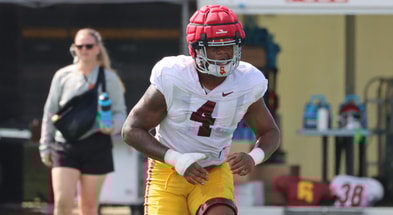 USC defensive lineman Jahkeem Stewart during a spring practice with the Trojans