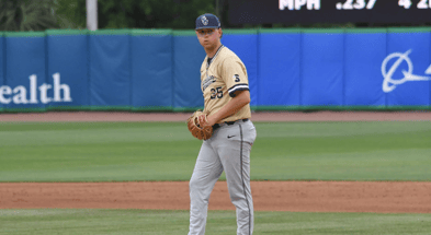 Charleston Southern Buccaneers pitcher Camden Chalfant. Photo by: Arthur Ellis | CSU Athletics