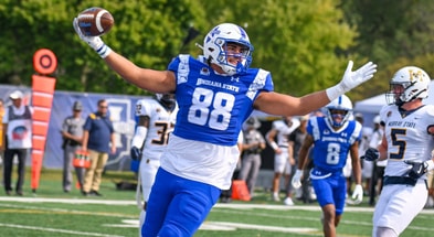 Michigan State transfer tight end Kai Rios (photo courtesy of Indiana State football via Twitter).