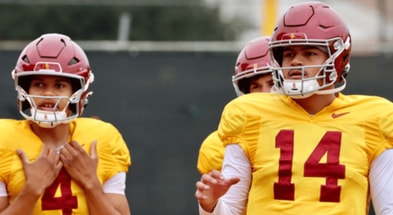 USC QBs Jayden Maiava, Husan Longstreet, Sam Huard