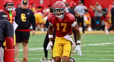 USC wide receiver Prince Strachan during a spring practice with the Trojans
