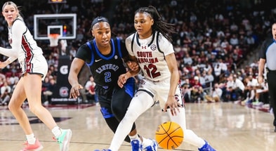 LSU head coach Kim Mulkey on the addition of MiLaysia Fulwiley (Photo:  (Photo by Katie Dugan/GamecockCentral)