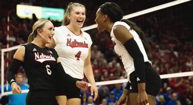Nebraska volleyball Ryan Hunter and Laney Choboy