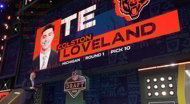 Chicago Bears TE Colston Loveland selected in 2025 NFL Draft