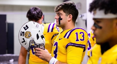 One national CFB analyst feels LSU QB Garrett Nussmeier has a path to the No. 1 pick (Photo: LSU Athletics)