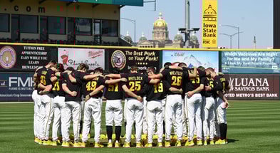 The Hawkeyes are in first place heading into the final week of the season. (Photo by Dennis Scheidt)